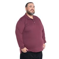 Polera Manga Larga Jersey Cuello Polo Hombre