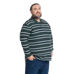 KOTTING - Polera Manga Larga Piqué Rayas Hombre