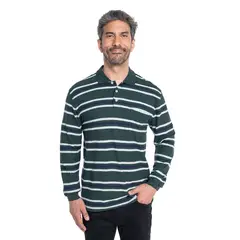KOTTING - Polera Manga Larga Piqué Rayas Hombre