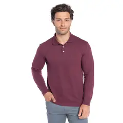 KOTTING - Polera Manga Larga Jersey Cuello Polo Hombre