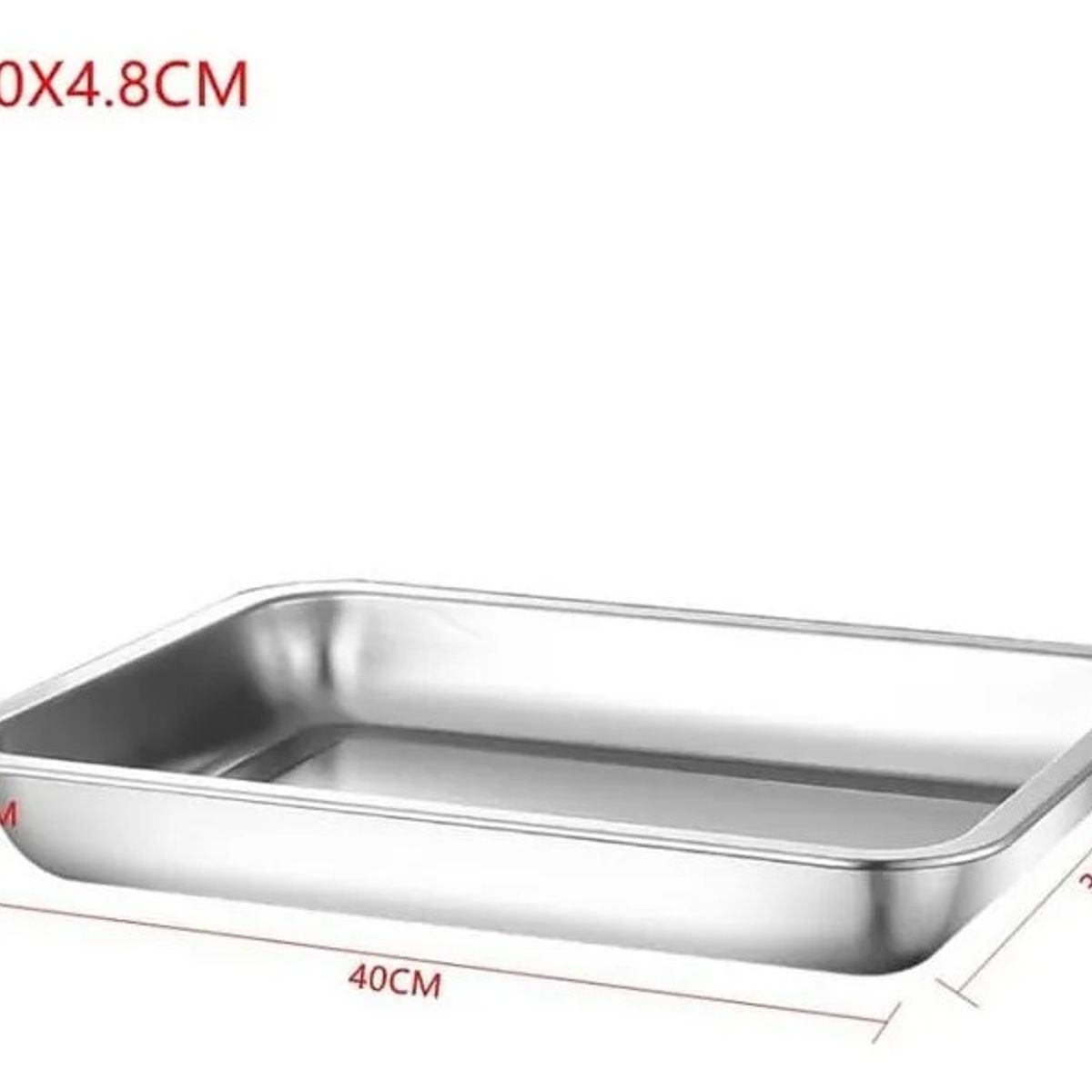 GENERICO - X2 Bandeja Para Horno Bandeja De Acero Inoxidable Multiuso Plateado