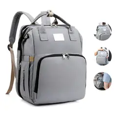 GENERICO - Mochila Cambiapañales Y Cambiador Portátil 324222cm Gris BELUG