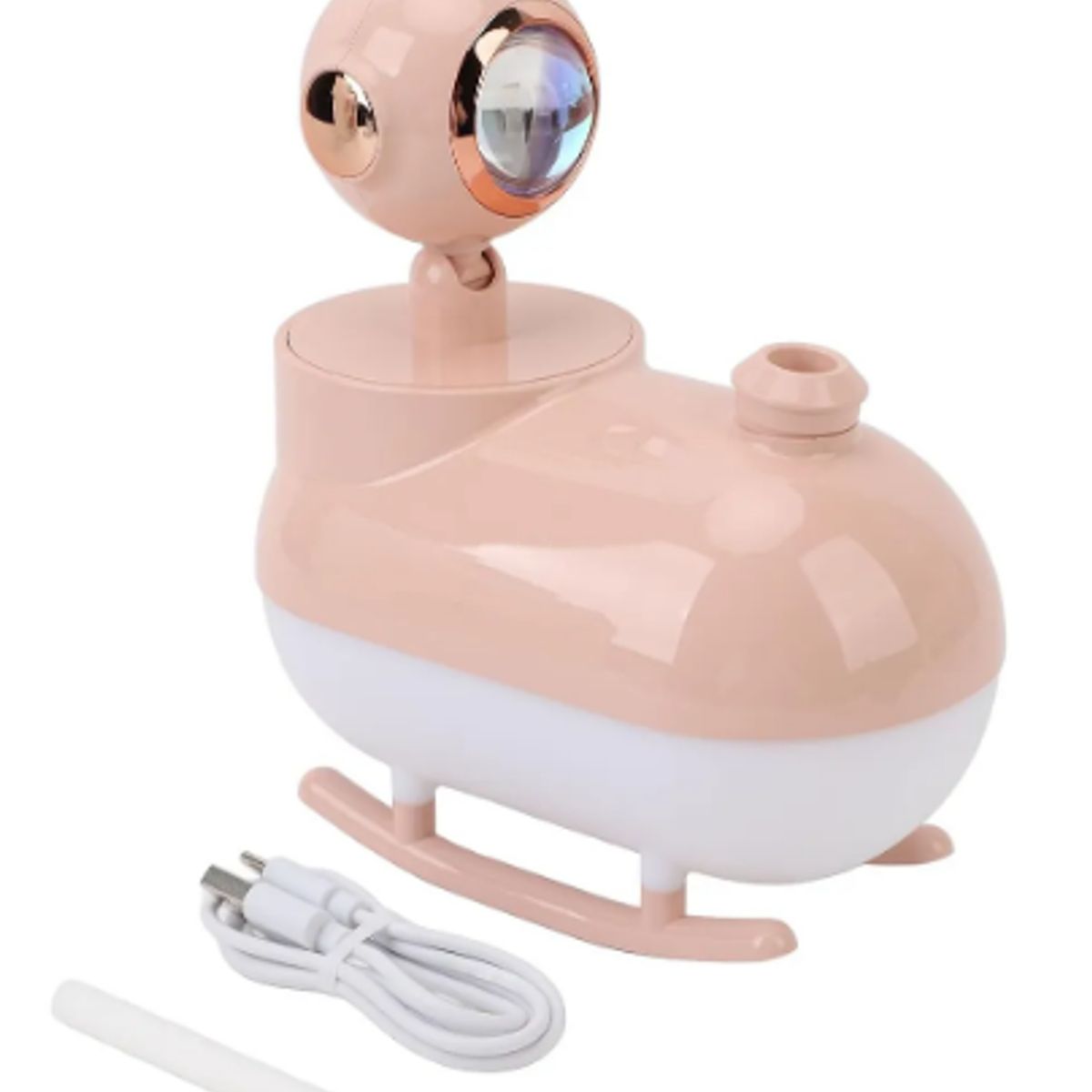 GENERICO - Mini Humidificador De Aire Portátil Luz Nocturna Aromático Rosa