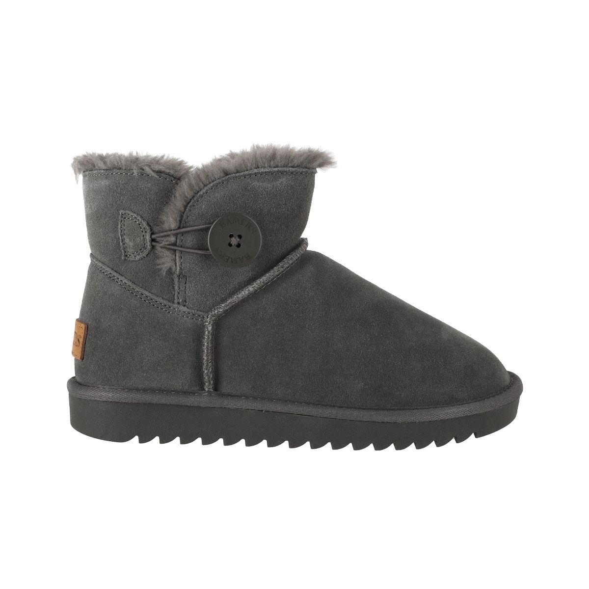 BAMERS - Botas Mujer Cuero Blast Button Short Charcoal Bamers