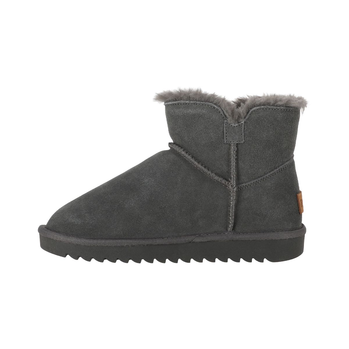 BAMERS - Botas Mujer Cuero Blast Button Short Charcoal Bamers