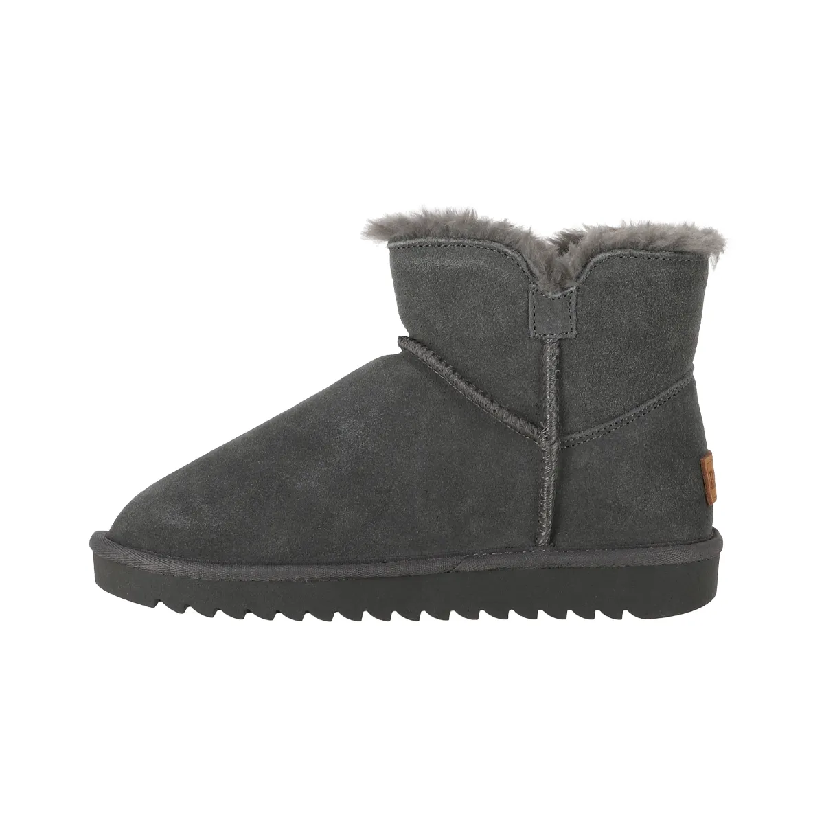 BAMERS - Botas Mujer Cuero Blast Button Short Charcoal Bamers