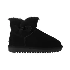 BAMERS - Botas Mujer Cuero Blast Button Short Negro