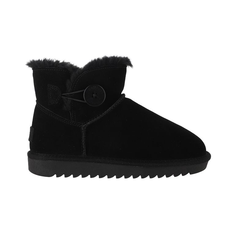Botas Mujer Cuero Blast Button Short Negro Negro 35