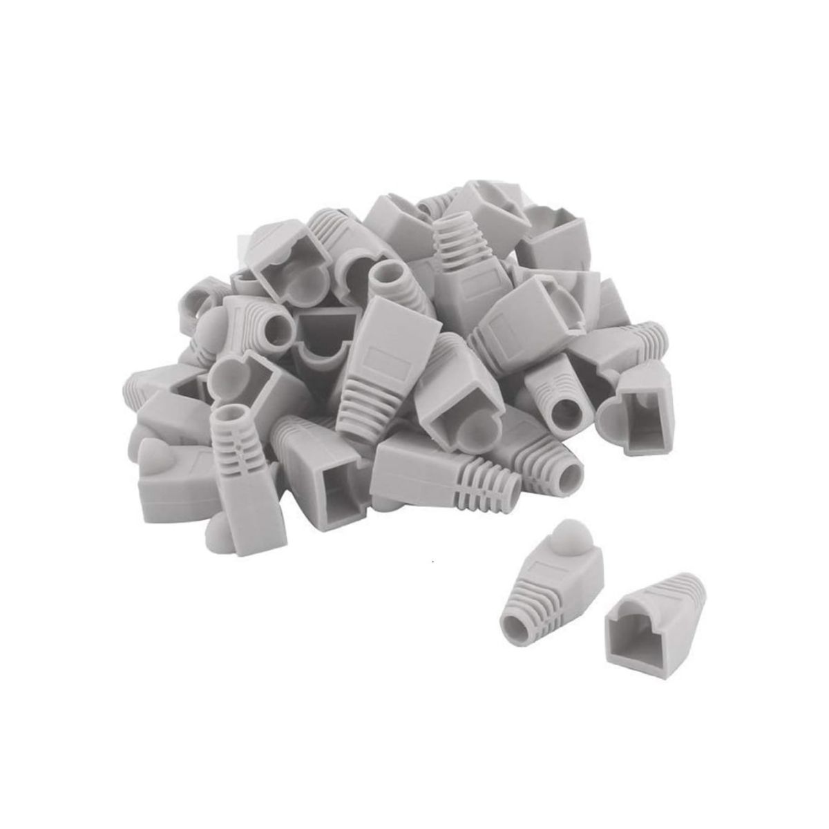 GENERICO - Funda Capuchón para Conector RJ45  100 Unidades Gris