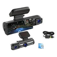 GENERICO - Cámara para Auto 3 Cámaras Full HD 1080p con Visión Nocturna y Grabación Continua