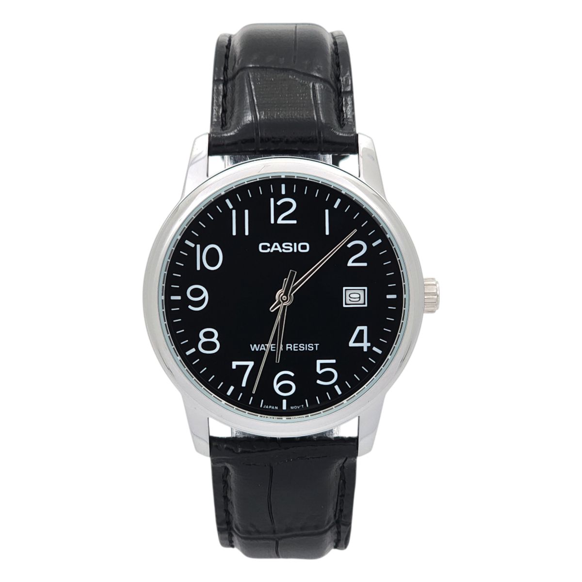 CASIO - Reloj Casio caballero MTP-V002L-1B cuero negro