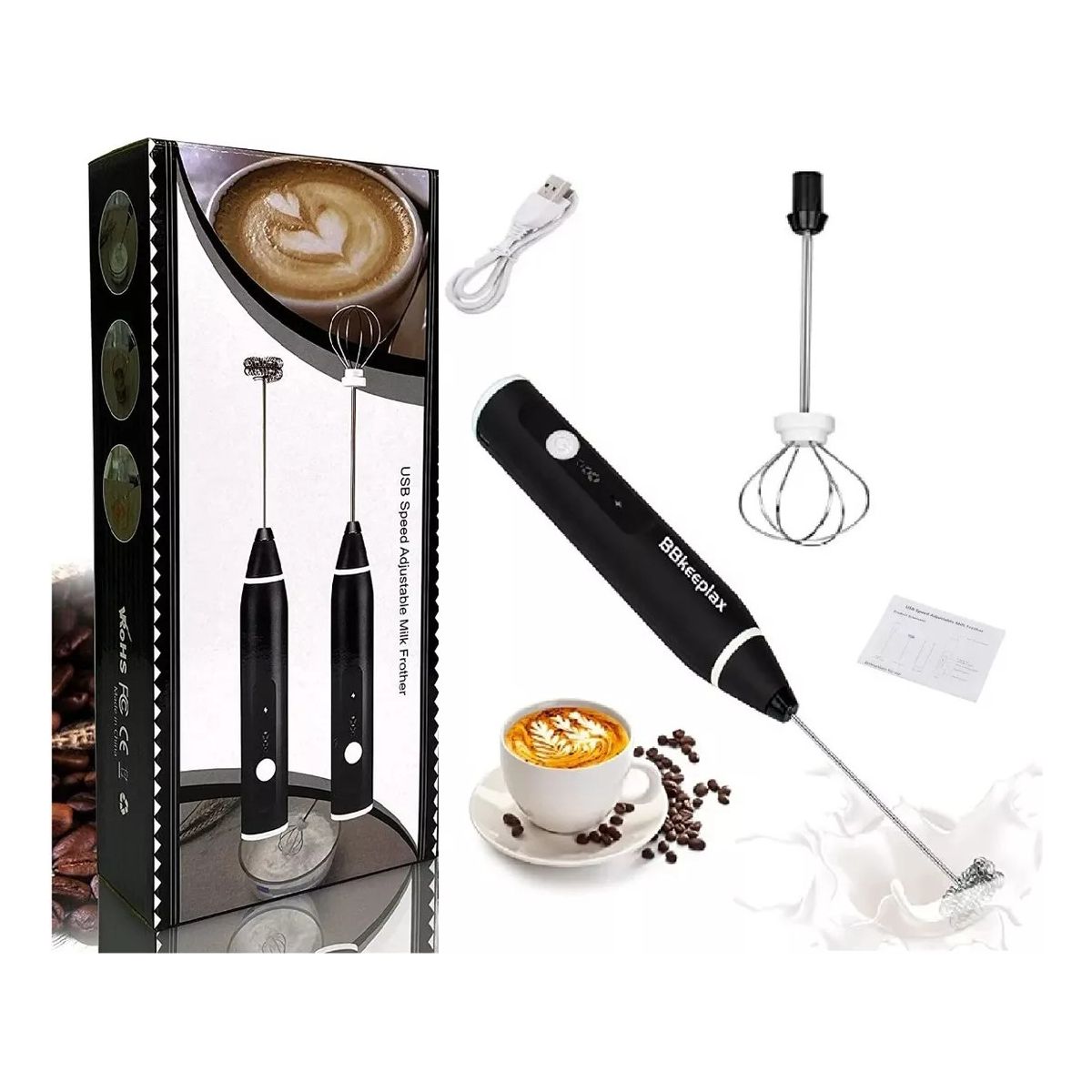 GENERICO - Mini Batidor Revolvedor De Café Y Espuma Leche Recargable