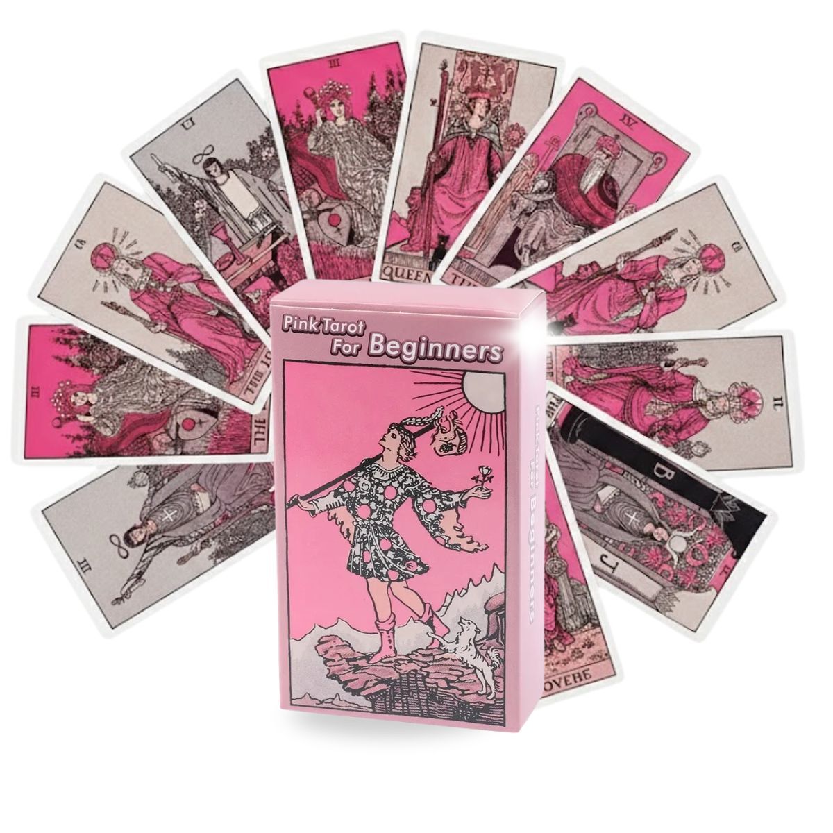 GENERICO - Tarot Rider Waite Pink Rosa Cartas Principiantes Premium