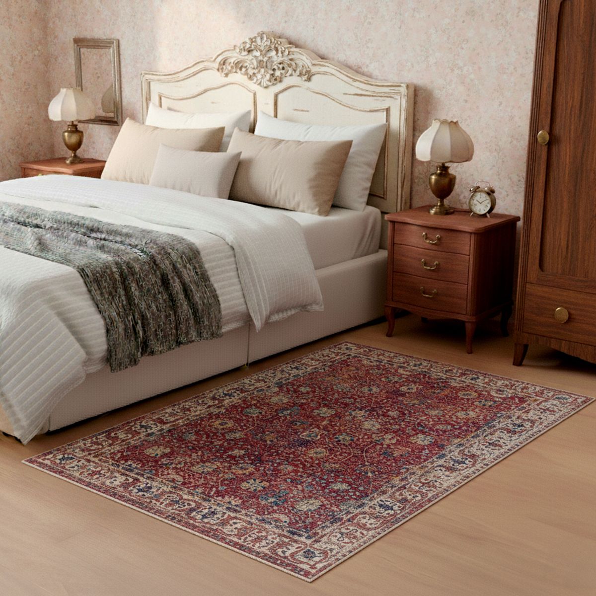 DIB - Alfombra Karachi 060X140 6280B Ivory Red