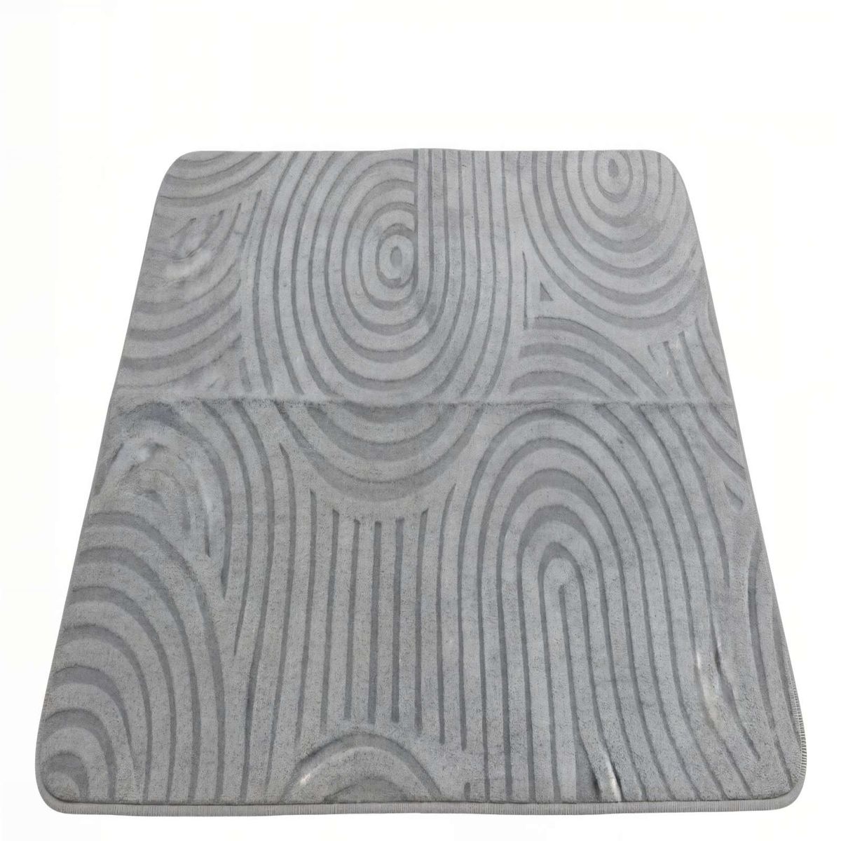 GENERICO - ALFOMBRA TEXTURIZADA 150X200CM COLOR GRIS CLARO