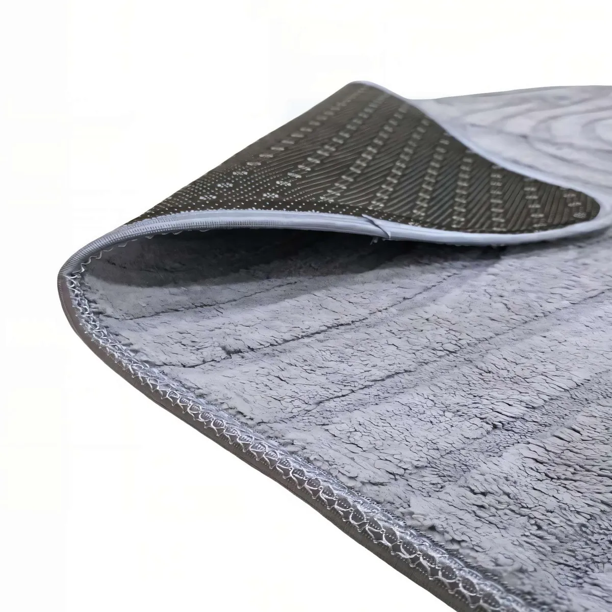 GENERICO - ALFOMBRA TEXTURIZADA 150X200CM COLOR GRIS CLARO