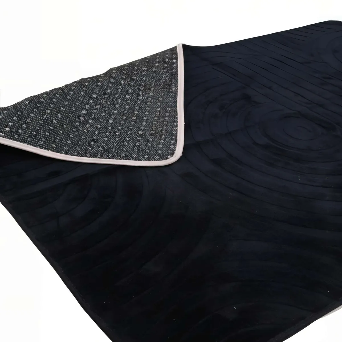 GENERICO - ALFOMBRA TEXTURIZADA 150X200CM COLOR NEGRO