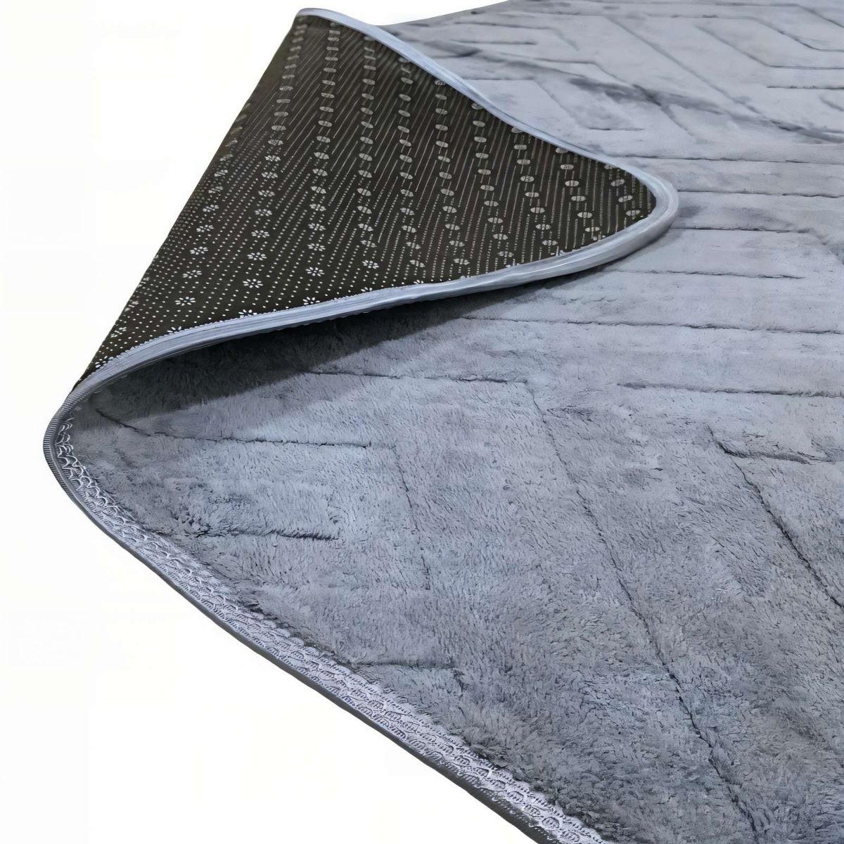GENERICO - ALFOMBRA 150X200 CM TEXTURIZADA COLOR GRIS