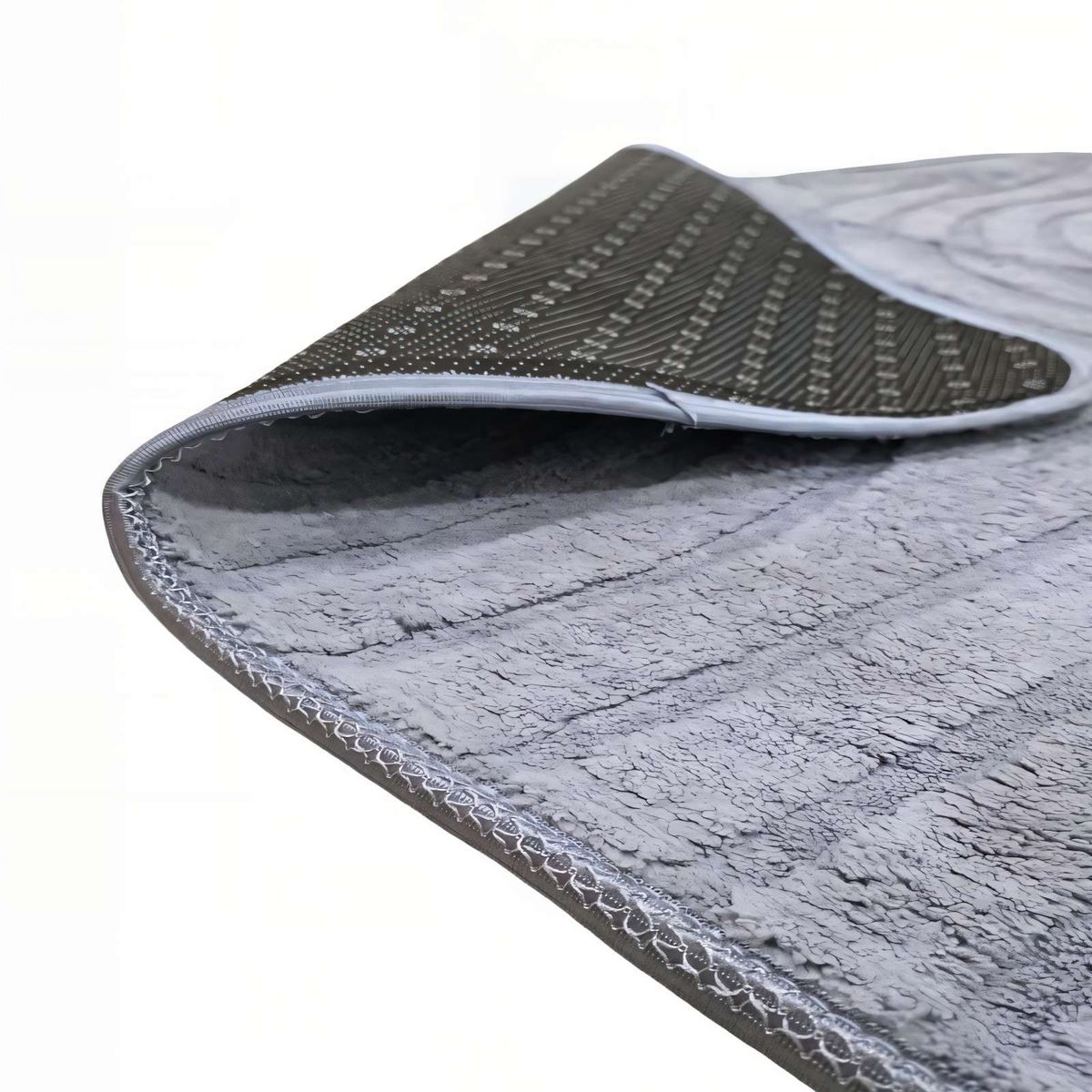 GENERICO - ALFOMBRA 150X200 CM TEXTURIZADA COLOR GRIS CLARO