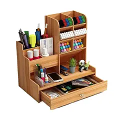 GENERICO - Organizador Lápices Plumones Portalápices Escritorio Madera