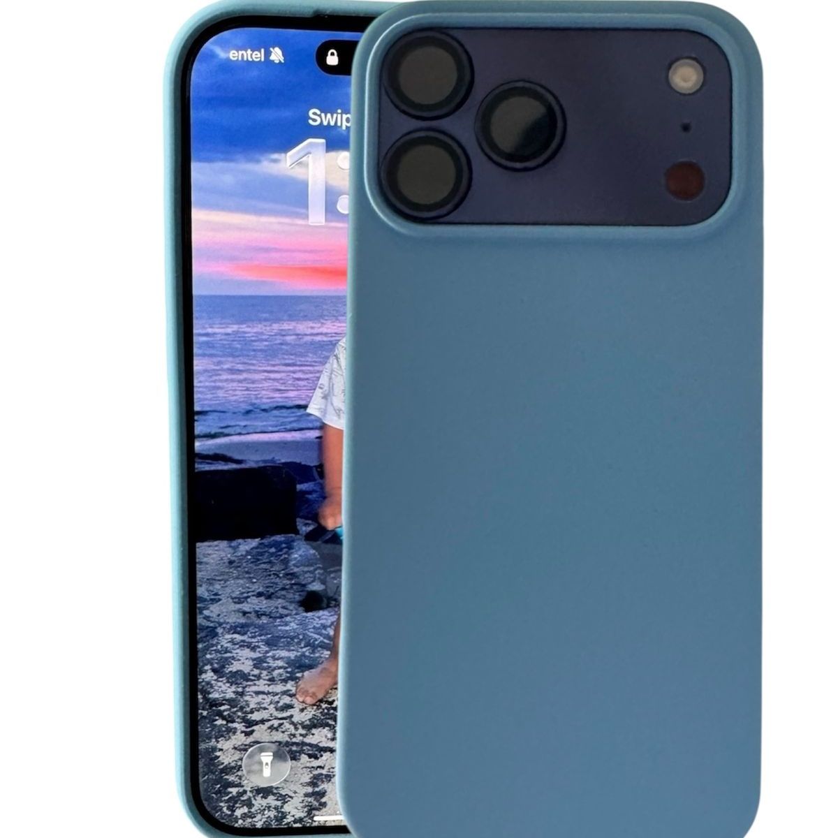 GENERICO - Carcasa De Silicona Soft Para iPhone 17 Pro  - Azul Claro