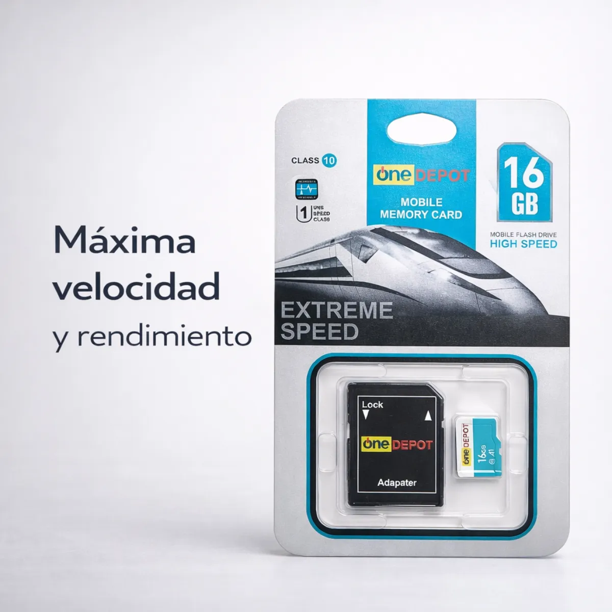 GENERICO - Tarjeta Micro SD 16GB Class 10 + Adaptador Alta Velocidad