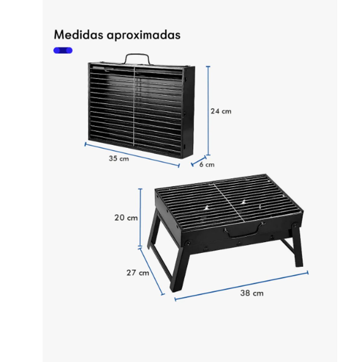 GENERICO - Chico Móvil 44x30cm parrilla negra