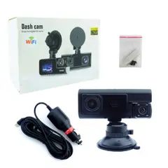 GENERICO - Camara DVR Triple WIFI Para Auto Con Pantalla De 3”, 2 Camara De 170° Y Camara De Retroceso