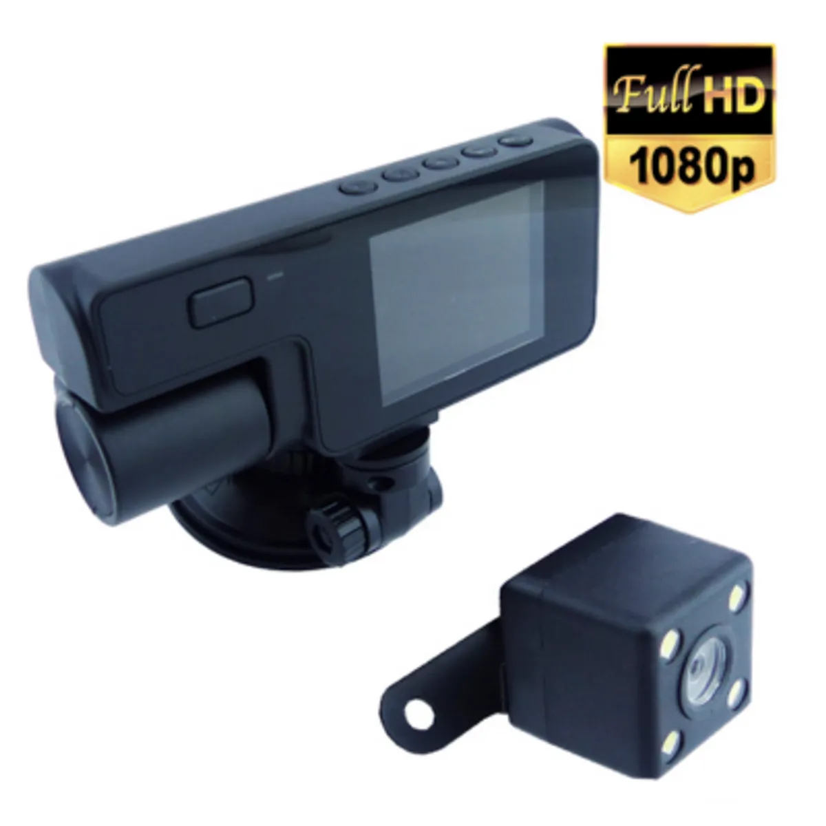 GENERICO - Camara DVR Triple WIFI Para Auto Con Pantalla De 3”, 2 Camara De 170° Y Camara De Retroceso