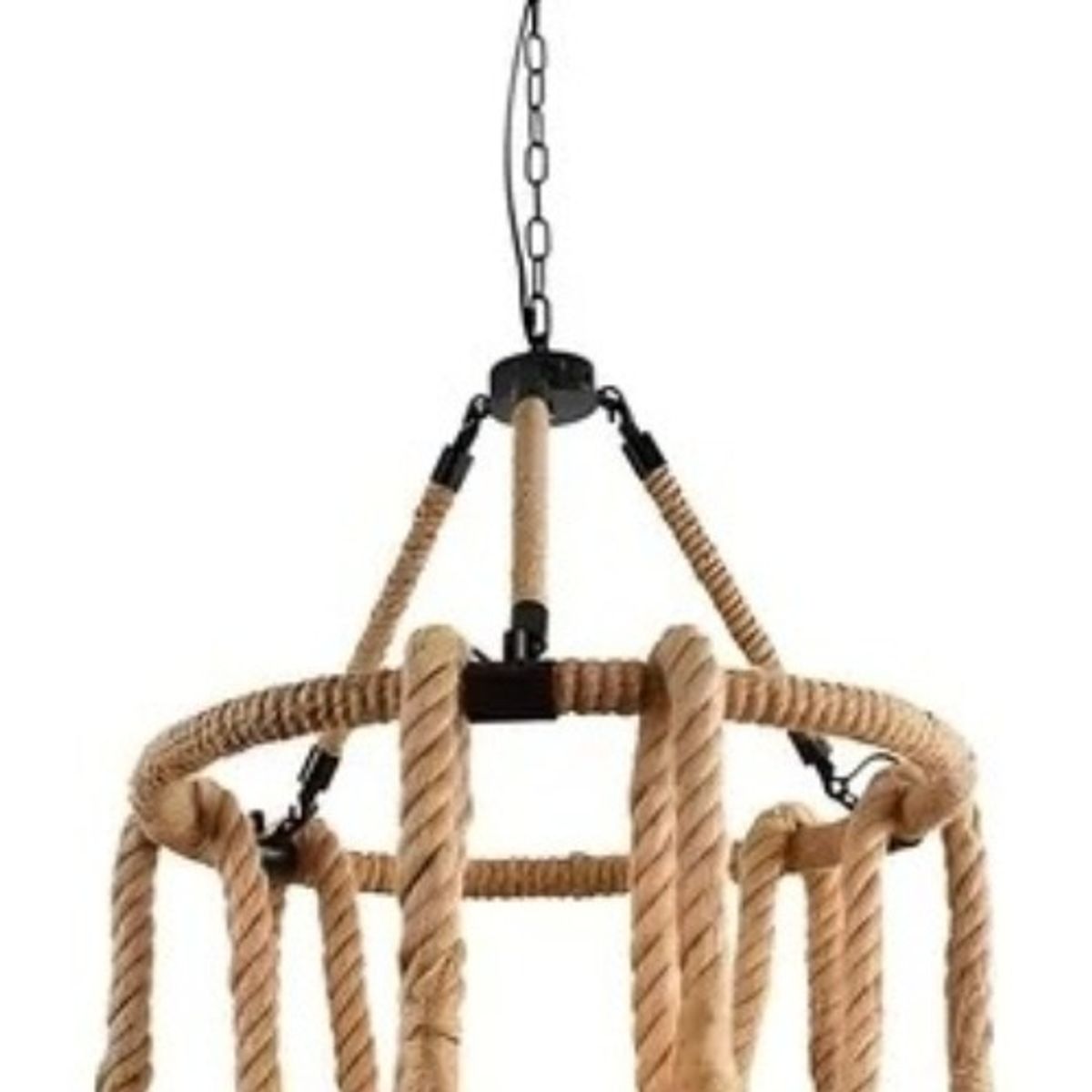 GENERICO - Lampara Colgante Vintage Rustica Estilo Arana Beige