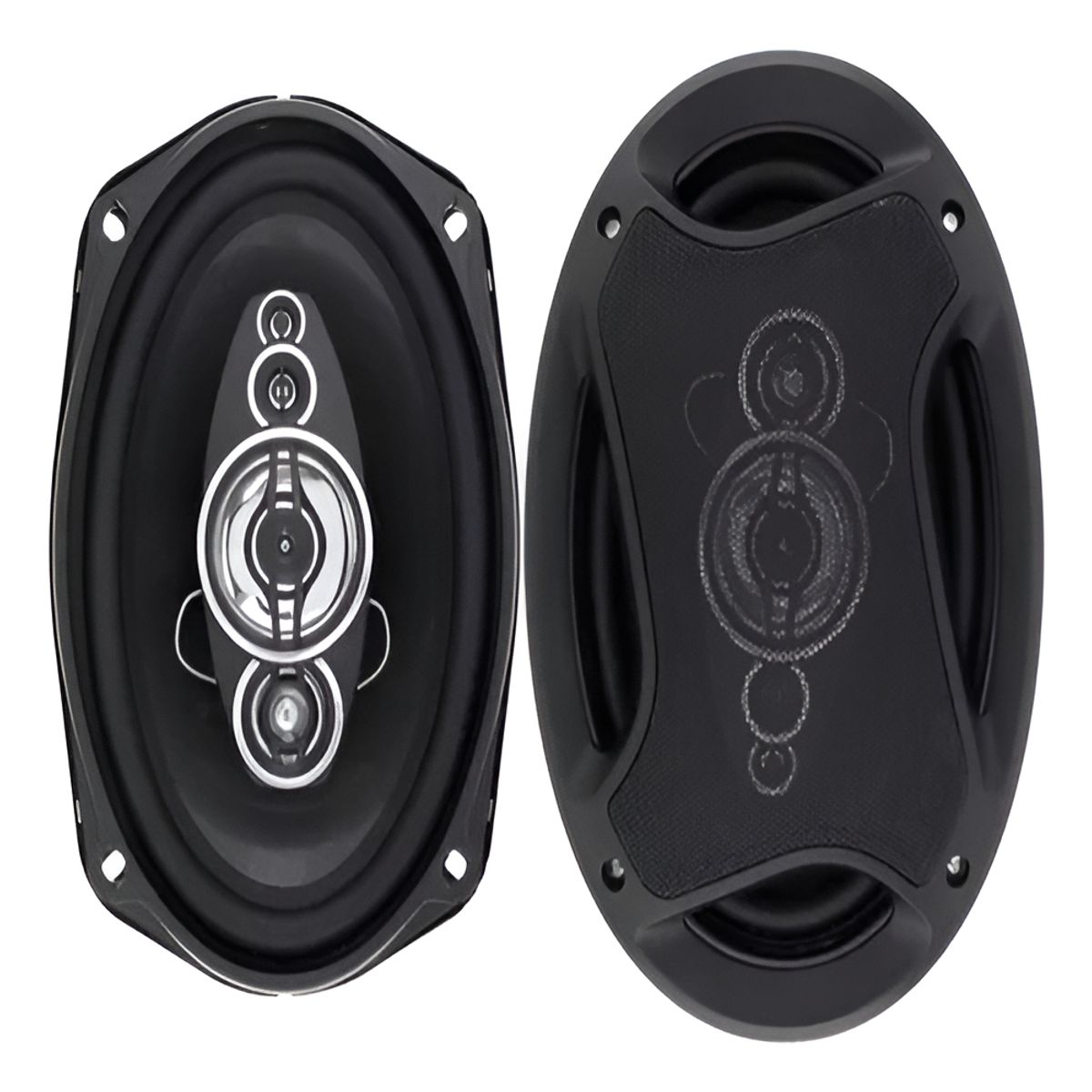 GENERICO - Juego De Parlantes Para Autos 800w 6x9 Negro