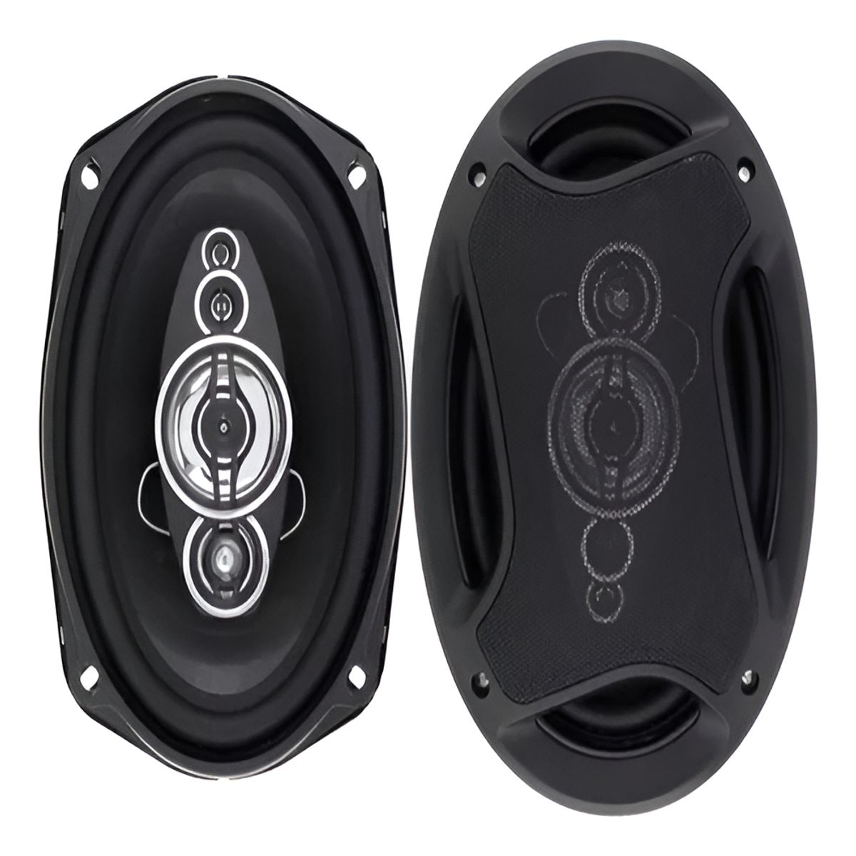 GENERICO - Juego De Parlantes Para Autos 800w 6x9 Negro