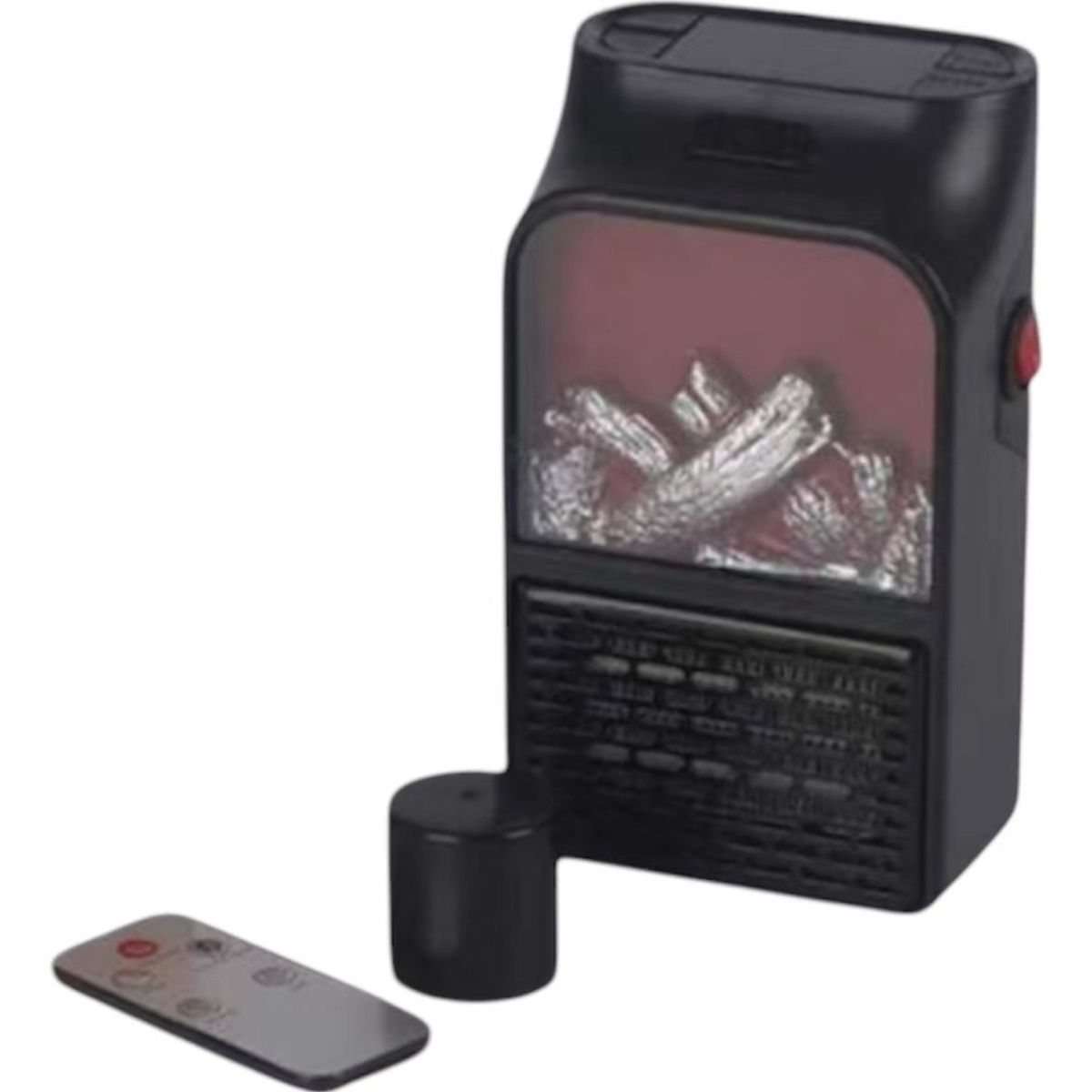 GENERICO - Mini Calefactor De Ambiente Chimenea Flame Heater Llama 3d Negro