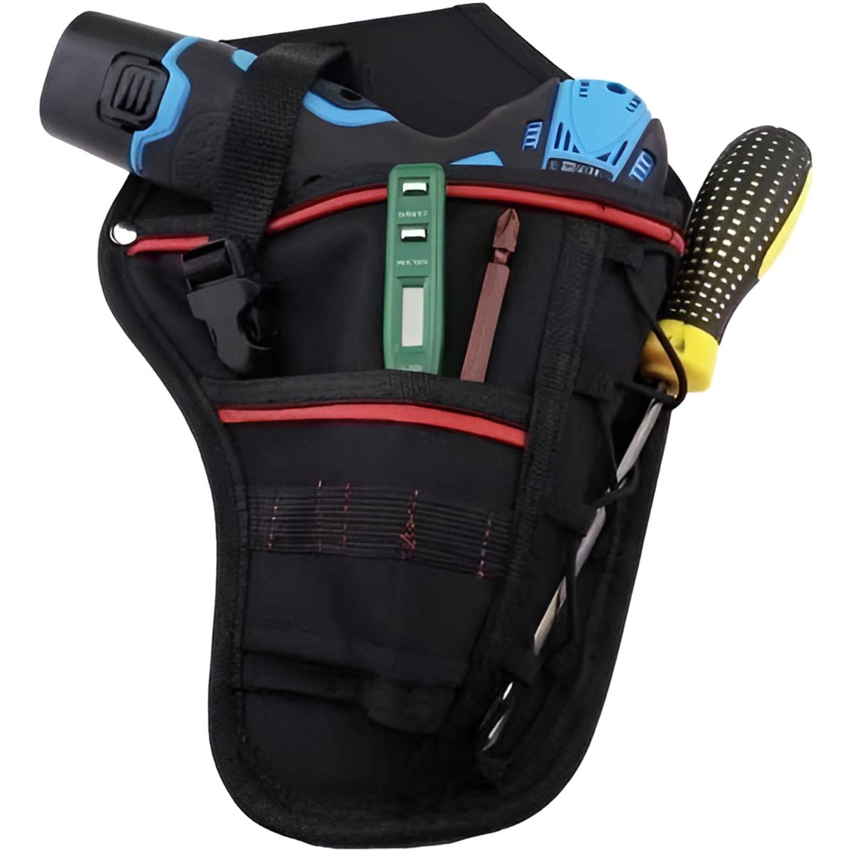GENERICO - Bolso Porta Herramientas Funda Cinturon Carpintero Negro