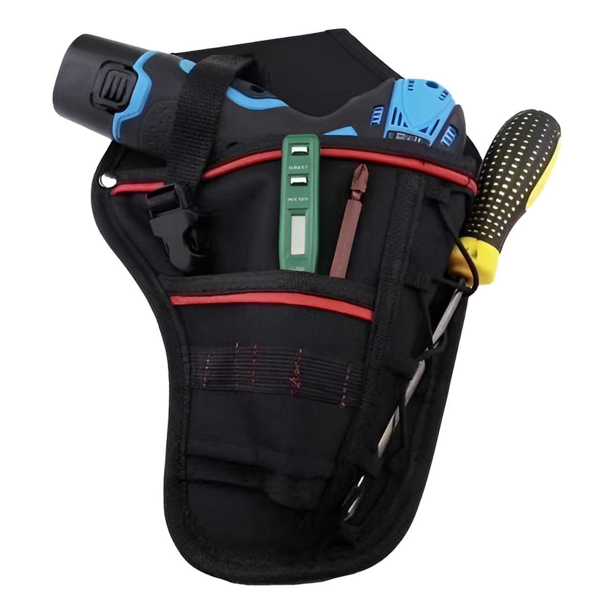 GENERICO - Bolso Porta Herramientas Funda Cinturon Carpintero Negro