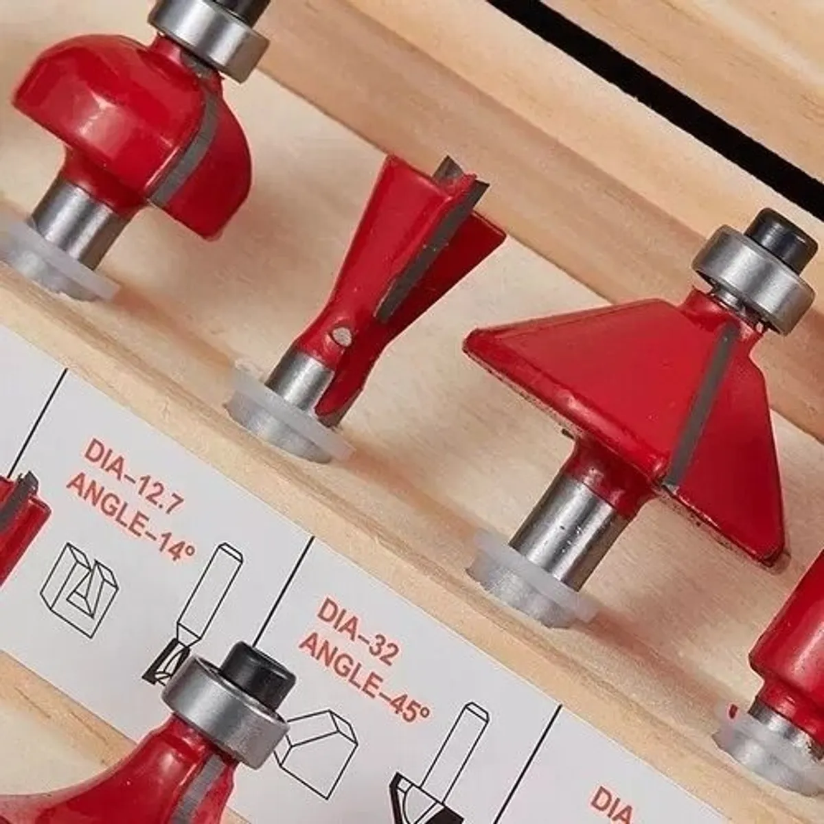 GENERICO - Juego De 15 Brocas Fresas Madera Router 14 Corte Desbaste