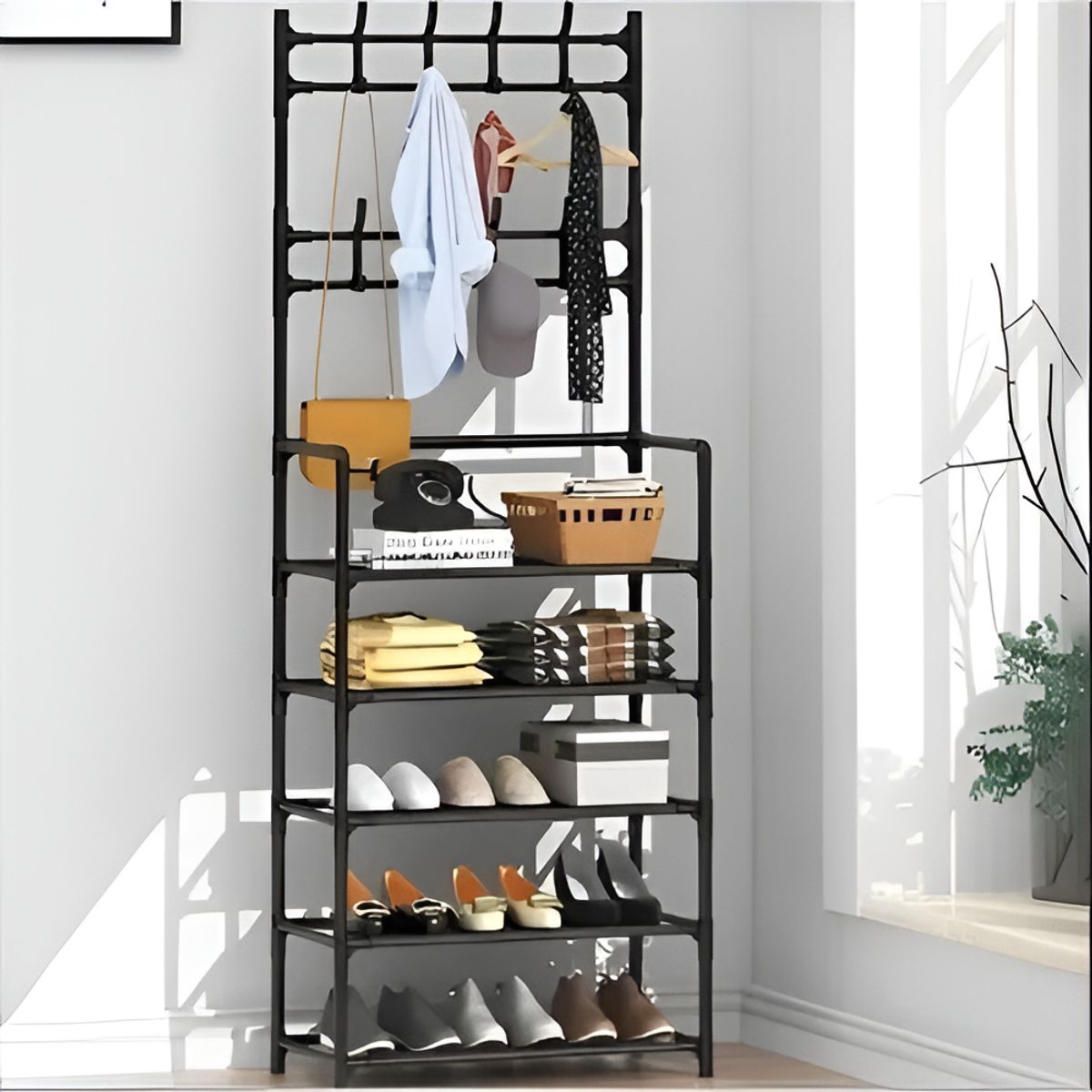 GENERICO - Mueble Organizador De Baño Color Negro Practico Negro