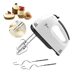 GENERICO - Batidora Electrica Multifuncional 7 Velocidades Reposteria Blanco