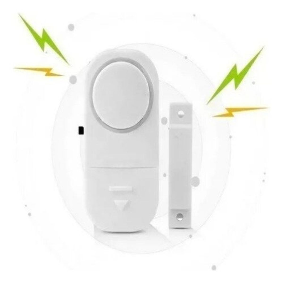 GENERICO - Alarma Para Puerta Ventana Sensor Wifi De Movimiento Y Humo Blanco