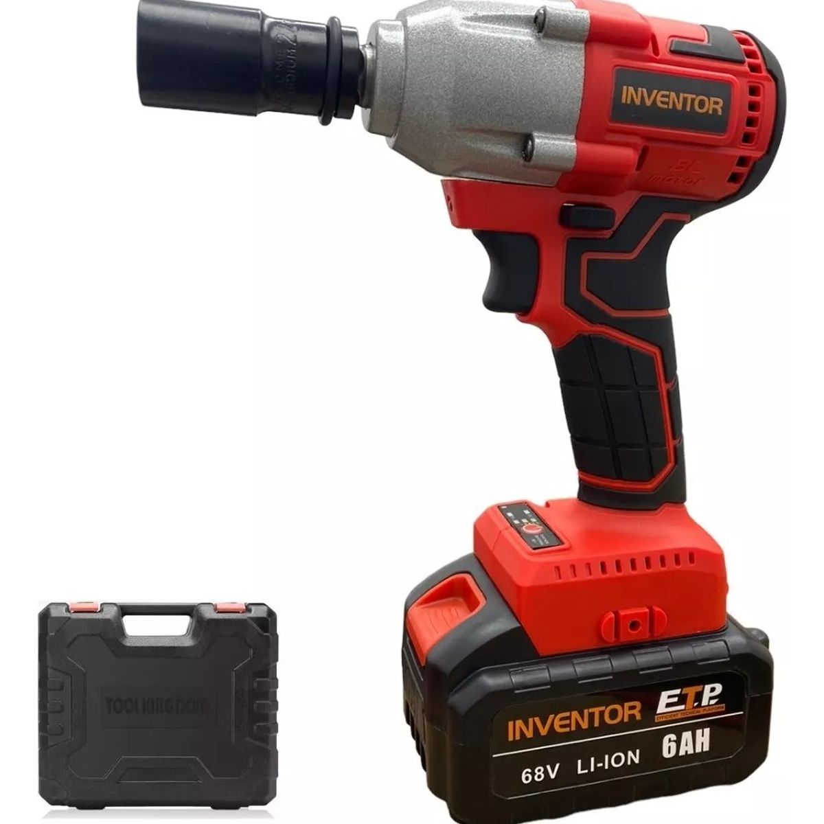 GENERICO - Llave Pistola Impacto Inalambrica Taladro Electrico Impacto Rojo