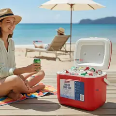 COLEMAN - Hielera Portátil Cooler Coleman® Chiller 16QT15LTS Con Asa Color Rojo