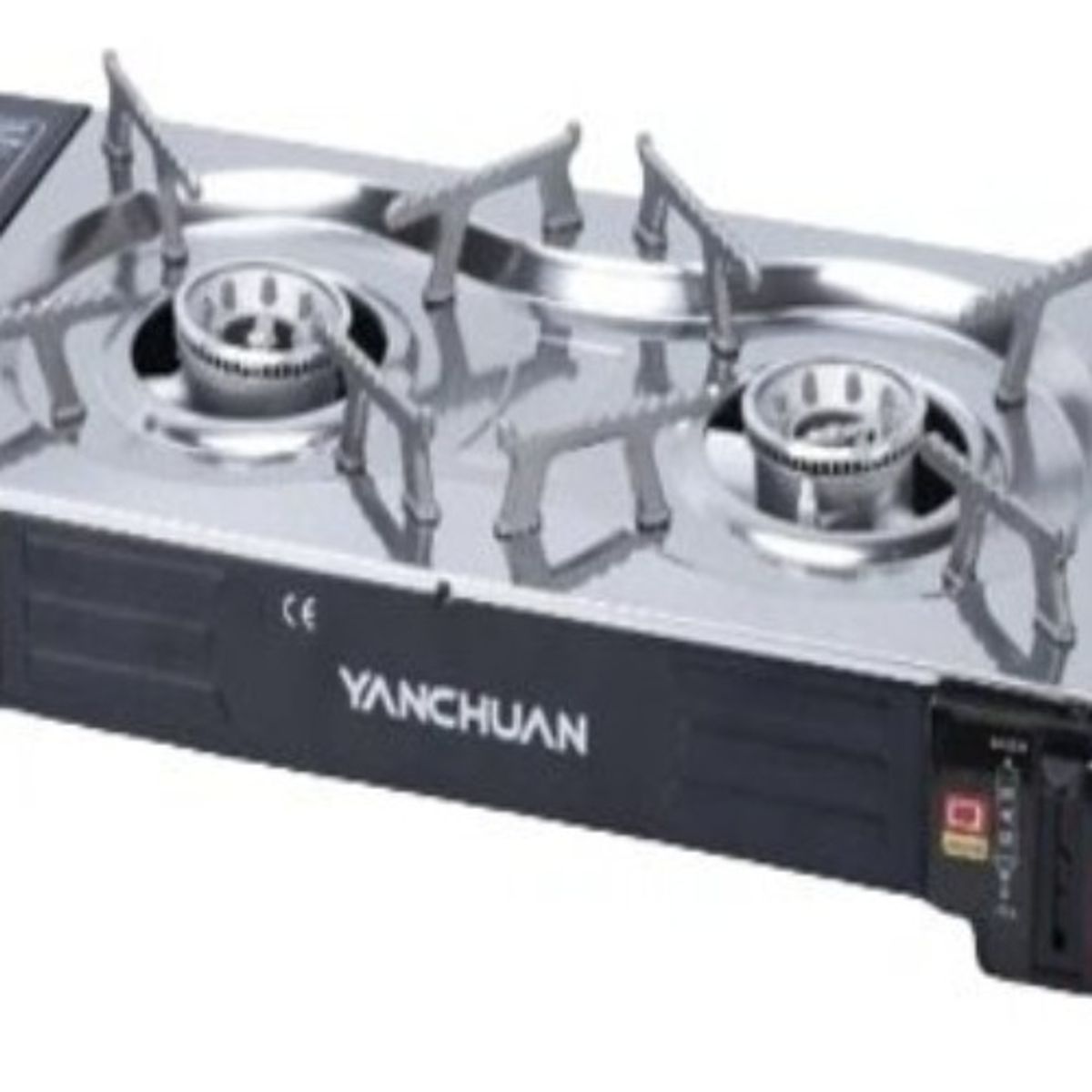 GENERICO - Cocinilla Encimera Portátil 2 Quemadores Porta Gas Negro