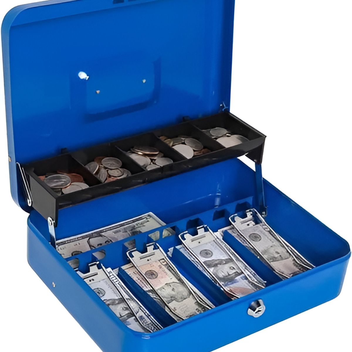 GENERICO - Caja De Seguridad Dinero Con Llaves Y Cerradura Azul