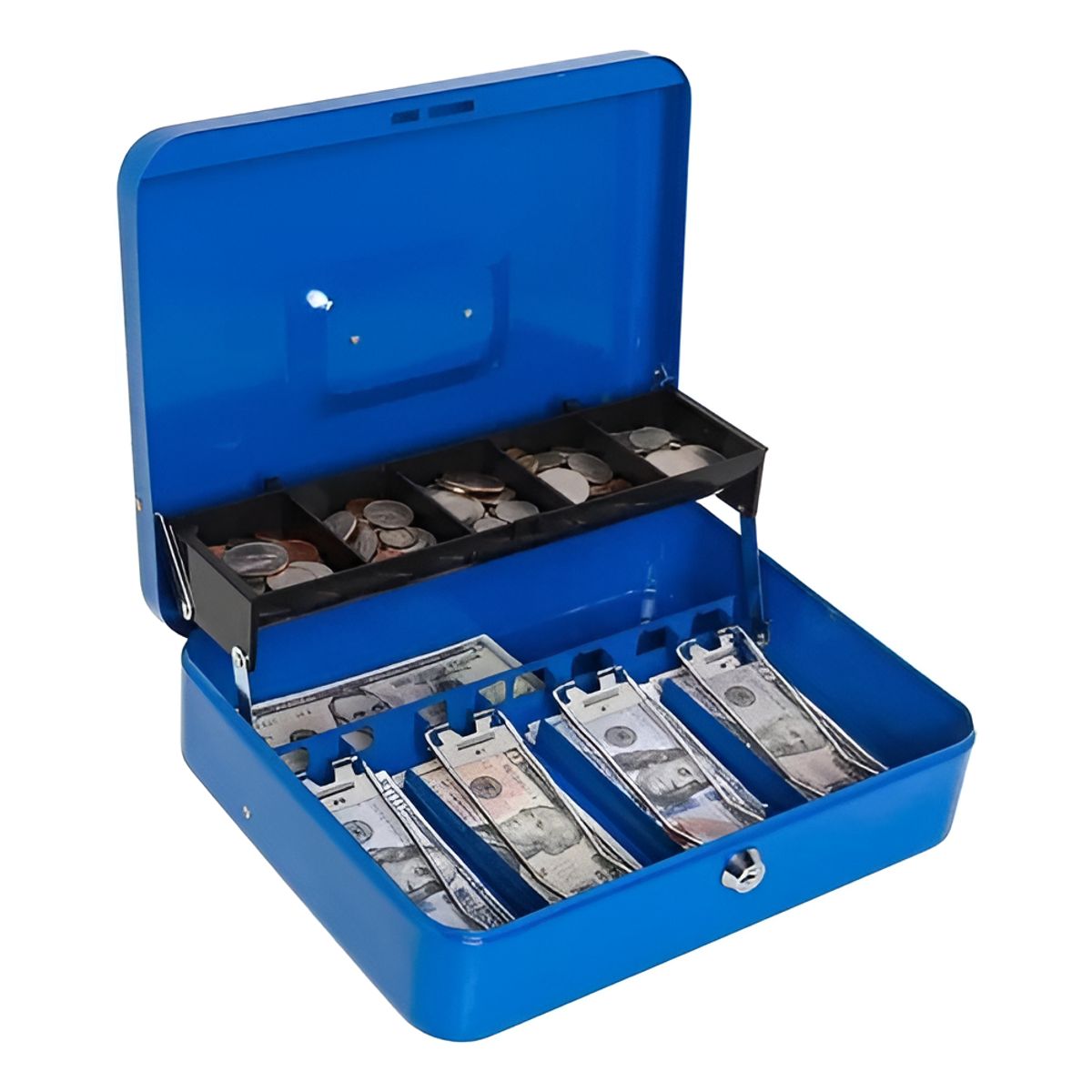 GENERICO - Caja De Seguridad Dinero Con Llaves Y Cerradura Azul
