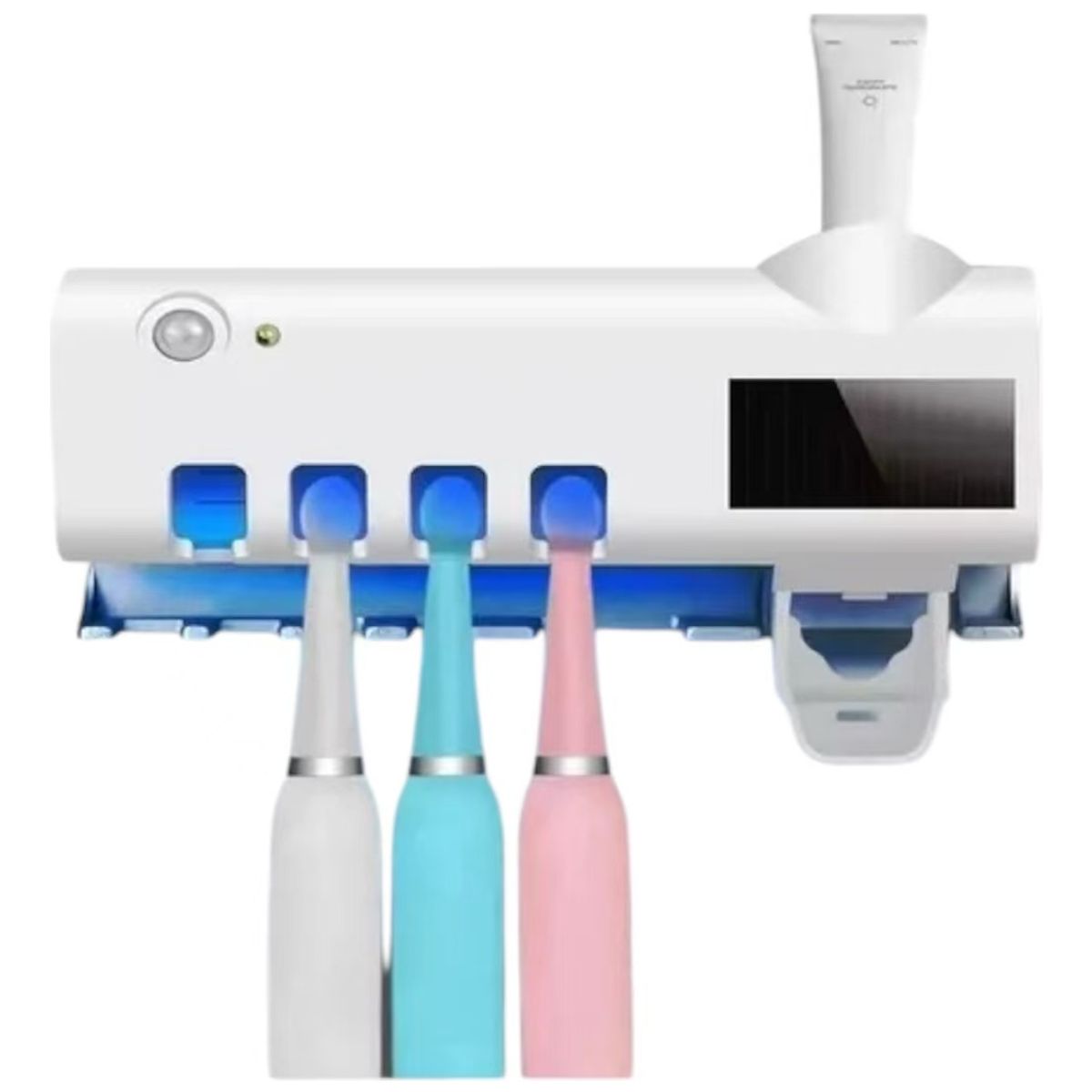 GENERICO - Porta Cepillos Dispensador De Pasta Antibacterial Luz Uv Aut