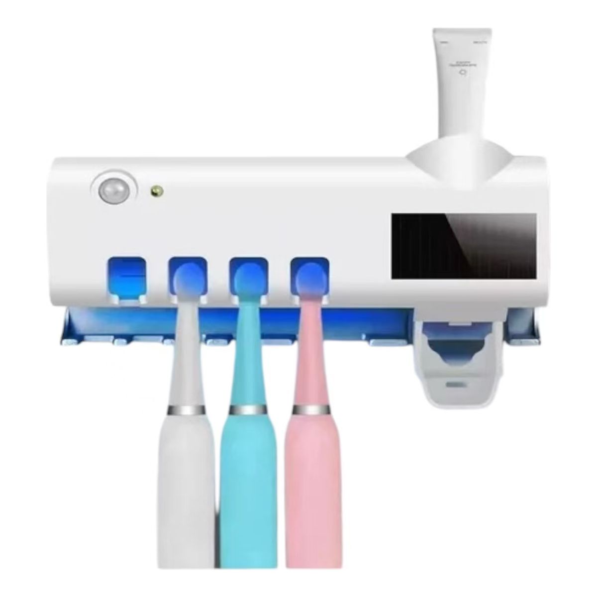 GENERICO - Porta Cepillos Dispensador De Pasta Antibacterial Luz Uv Aut