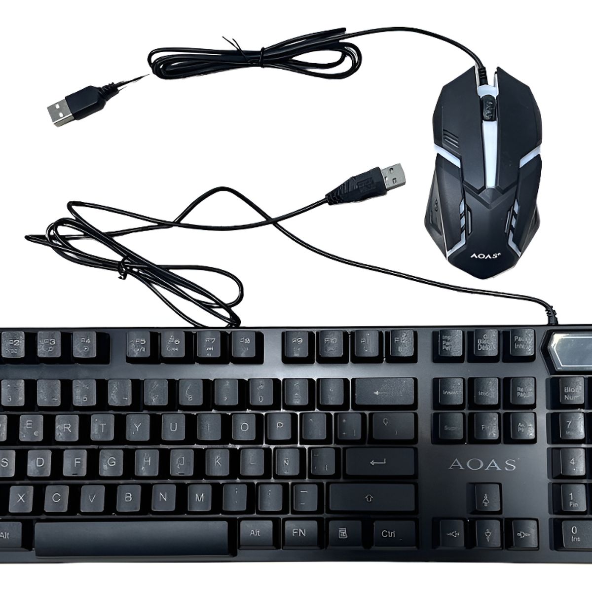 GENERICO - Teclado Y Ratón Semimecánico Kit Gamer Con Luz Negro Negro