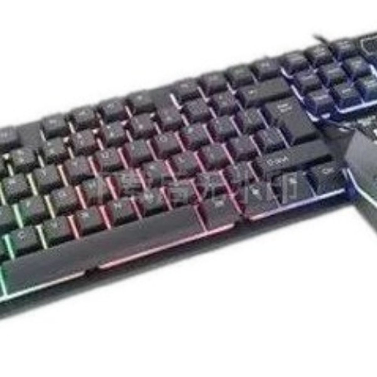 GENERICO - Teclado Y Ratón Semimecánico Kit Gamer Con Luz Negro Negro
