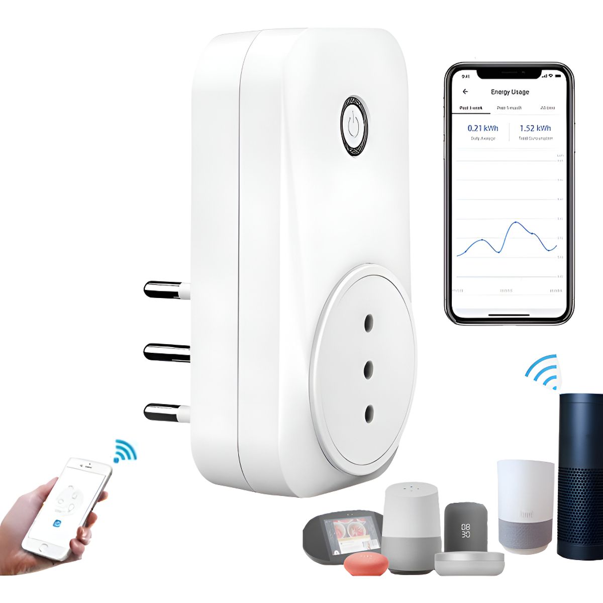 GENERICO - Enchufe Inteligente Wifi Smart App Estadísticas De Energía16