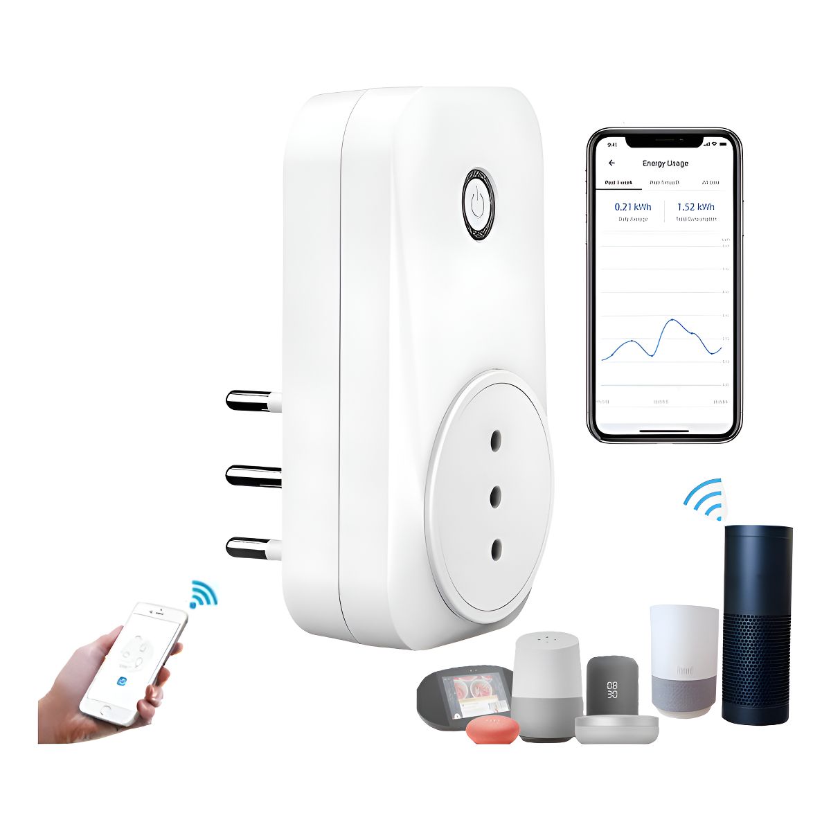 GENERICO - Enchufe Inteligente Wifi Smart App Estadísticas De Energía16